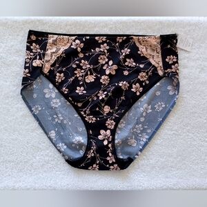 NWT Soma High Leg Floral Lace Panties, Size XL